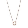 Κολιέ 14K rose gold-plated με κυβ. ζιρκόνια (διπλής όψεως) λογότυπο PANDORA