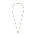 Κολιέ 14K rose gold-plated με κυβ. ζιρκόνια (διπλής όψεως) λογότυπο PANDORA