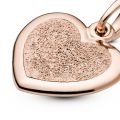 Κρεμαστό 14K rose gold-plated σε diamond-pointed, καρδιά