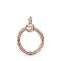 Κρεμαστό Ο 14K rose gold-plated, μικρό