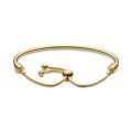 Βραχιόλι bangle  με επίστρωση χρυσού 14Κ με κυβ. ζιρκόνια