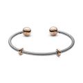 Βραχιόλι ανοιχτό ασ.925 με 14K rose gold-plated αποσπώμενα κουμπώματα και stoppers