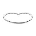 Bangle ασ.925 με κυβική ζιρκόνια, wishbone