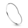 Bangle ασ.925 με κυβική ζιρκόνια, wishbone