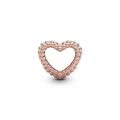 Σύμβολο 14K rose gold-plated, καρδιά με φυσαλίδες