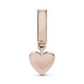 Σύμβολο κλιπ 14K rose gold-plated, PANDORA Reflexions, κρεμαστή καρδιά