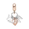 Κρεμαστό 14K rose gold-plated με κυβ. ζιρκόνια, οικογένεια