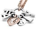 Κρεμαστό 14K rose gold-plated με κυβ. ζιρκόνια, οικογένεια