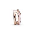 Κλιπ Pandora Reflexions, 14K rose gold-plated με κυβ. ζιρκόνια, κρύσταλλα & σμαλτο, πασχαλίτσα