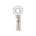 Κρεμαστό σύμβολο 14K rose gold-plated με κυβ. ζιρκόνια, καρδιά