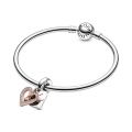 Κρεμαστό σύμβολο 14K rose gold-plated με κυβ. ζιρκόνια, καρδιά