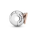 Κλιπ ασ. 925 & 14K rose gold-plated, καρδιά