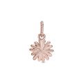 Κρεμαστό 14K rose gold-plated με κυβ. ζιρκόνια & σμάλτο, μαργαρίτα