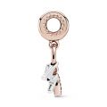 Κρεμαστό 14K rose gold-plated με κυβική ζιρκόνια, μάμα