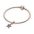 Κρεμαστό 14K rose gold-plated με κρύσταλλα, αστερίας