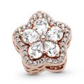Σύμβολο 14K rose gold-plated με κυβική ζιρκόνια, χιονονιφάδα