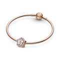 Σύμβολο 14K rose gold-plated με κυβική ζιρκόνια, χιονονιφάδα
