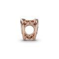 Σύμβολο 14K rose gold-plated με κυβική ζιρκόνια, καρδιά