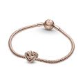 Σύμβολο 14K rose gold-plated με κυβική ζιρκόνια, καρδιά