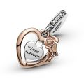 Κρεμαστό 14K rose gold-plated & ασ. 925 με κυβ. ζιρκόνια, καρδιά