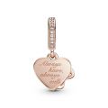 Κρεμαστό 14K rose gold-plated με κυβική ζιρκόνια, καρδιά και άπειρο