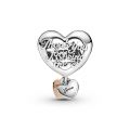 Σύμβολο 14K rose gold-plated & ασ. 925, καρδιά και μαμά
