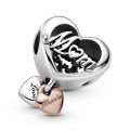 Σύμβολο 14K rose gold-plated & ασ. 925, καρδιά και μαμά