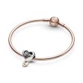 Σύμβολο 14K rose gold-plated & ασ. 925, καρδιά και μαμά