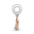 Κρεμαστό 14K rose gold-plated & ασ. 925 με κυβική ζιρκόνια, μαμά και άπειρο