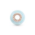 Σύμβολο 14K rose gold-plated, μπλε γυαλί murano