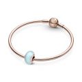 Σύμβολο 14K rose gold-plated, μπλε γυαλί murano