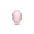 Σύμβολο 14K rose gold-plated, ροζ γυαλί murano