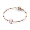 Σύμβολο 14K rose gold-plated, ροζ γυαλί murano