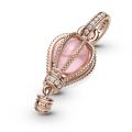 Κρεμαστό 14K rose gold-plated με κρύσταλλα & κυβ. ζιρκόνια, αερόστατο