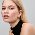 Κρεμαστό μίνι με επίστρωση χρυσού 14Κ & κίτρινη κυβική ζιρκόνια, καρδιά
