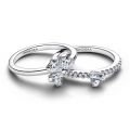 Δαχτυλίδι ασ. 925 με κυβική ζιρκόνια, τριφύλλι