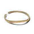 Βραχιόλι bangle με επίστρωση χρυσού 14Κ και κυβ. ζιρκόνια