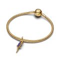 Σύμβολο με επίστρωση χρυσού 14Κ και όψεις lapis lazuli & πράσινο κρύσταλλο, αλιγάτορας