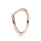 Δαχτυλίδι, wishbone 14K rose gold-plated