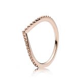 Δαχτυλίδι, wishbone 14K rose gold-plated