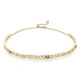 Choker με μαύρο σμάλτο,μέλισσα και κηρήθρα,  με επίστρωση χρυσού 14Κ