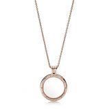 Κολιέ με ανοιγόμενο κρεμαστό, 14K rose gold-plated