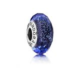 Σύμβολο ασ.925 με faceted ιριδίζον μπλε γυαλί Murano