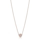 Κολιέ 14K rose gold-plated με κυβική ζιρκόνια