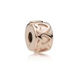 Κλιπ 14K rose gold-plated, καρδιές