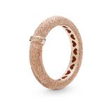 Δαχτυλίδι 14K rose gold-plated, diamond-pointed