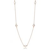 Κολιέ 14K rose gold-plated με λευκό καλλιεργημένο μαργαριτάρι