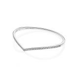 Bangle ασ.925 με κυβική ζιρκόνια, wishbone