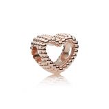 Σύμβολο 14K rose gold-plated, καρδιά με φυσαλίδες