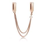 Αλυσίδα ασφαλείας 14K rose gold-plated, PANDORA Reflexions